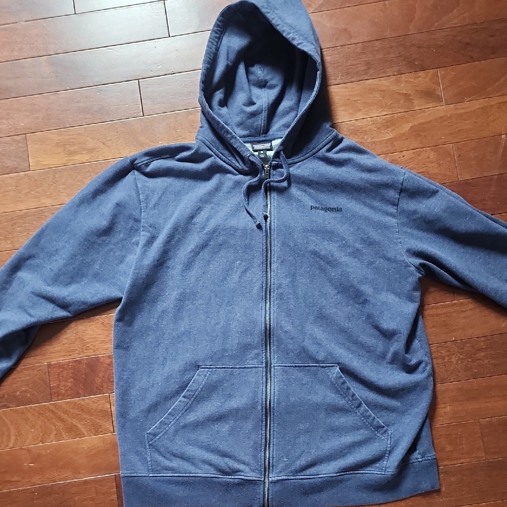 Patagonia Blue Zip Up Sweater